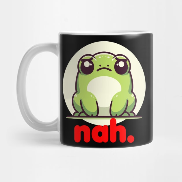 Funny Grumpy Frog Toad Cute Irritated Toad Nah No by belownormal